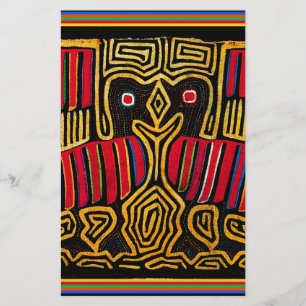Cuna Indian Mola Duck Design Stationery