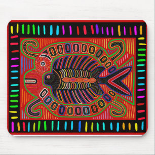 Cuna Indian Mola Flying Fish Mouse Pad