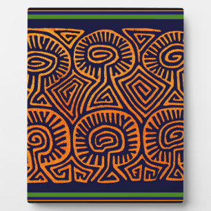 Cuna Indian Mushroom Demons Plaque