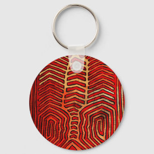 Cuna Indian Tribal Lobster Skeleton Key Ring