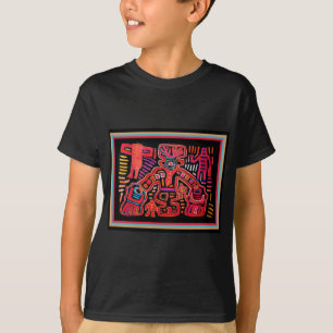 Cuna Indian Tribal Shaman With Fans T-Shirt