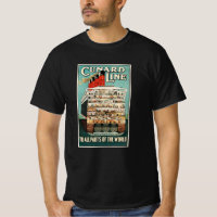 Cunard Line cruise retro vintage poster