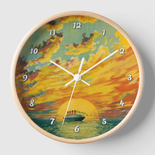 CUNARD OCEAN LINER EUROPE AMERICA CLOCK