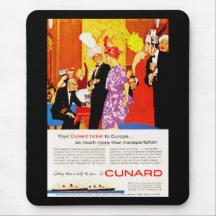Cunard Queen's Party Ad Mouse Pad