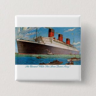 Cunard White Star Line's Queen Mary 15 Cm Square Badge