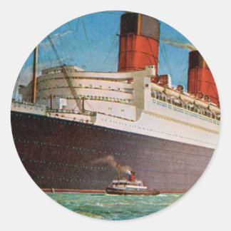 Cunard White Star Line's Queen Mary Classic Round Sticker