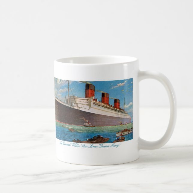 Cunard White Star Line's Queen Mary Coffee Mug (Right)