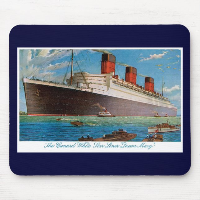 Cunard White Star Line's Queen Mary Mouse Pad (Front)