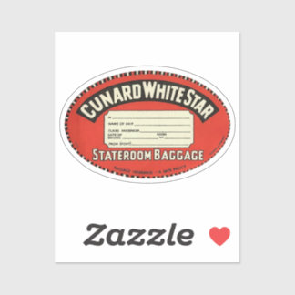 Cunard - White Star Vintage Luggage Label