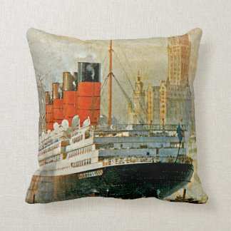 Cunarder at New York Cushion