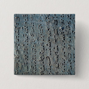 Cuneiform script 15 cm square badge