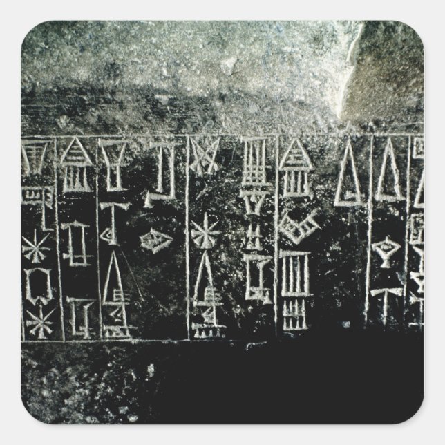 Cuneiform script square sticker (Front)