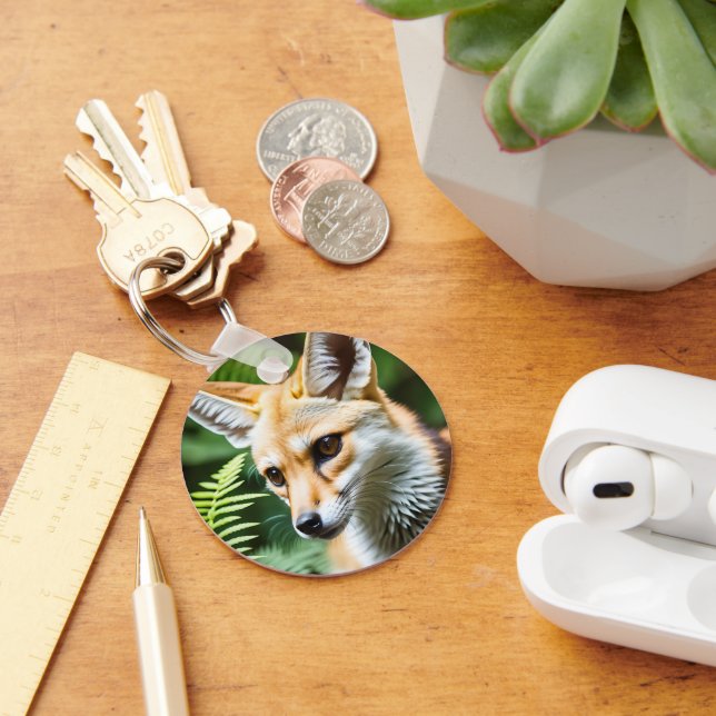 Cunning Fennec Fox, Key Ring (Desk)