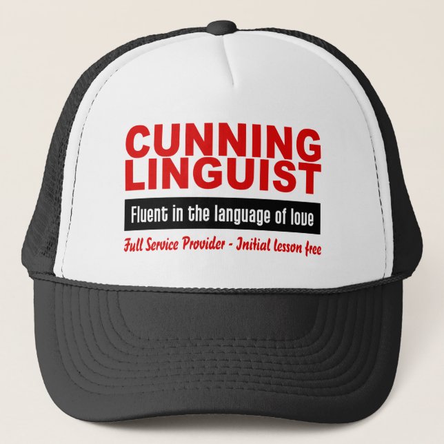 Cunning Linguist hat - choose colour (Front)
