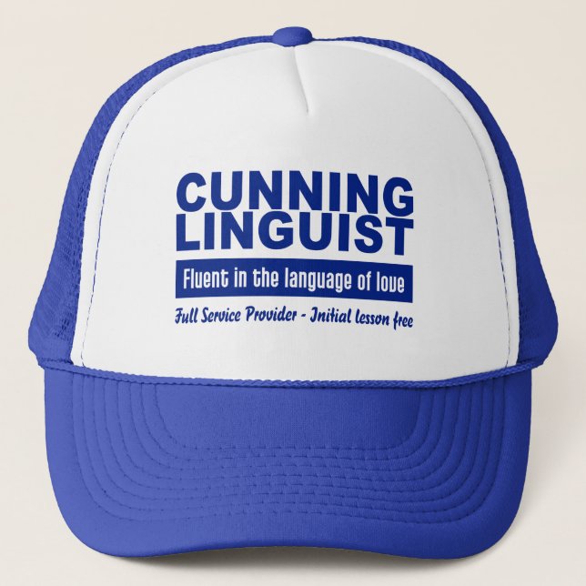 Cunning Linguist hat - choose colour (Front)