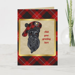 Cunningham Badge & Tartan Personalised Card