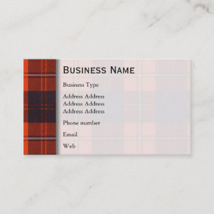 Cunningham clan Plaid Scottish tartan Business Card