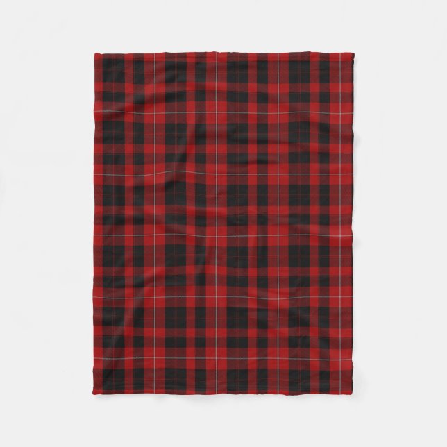 Cunningham Clan Tartan Plaid Fleece Blanket (Front)