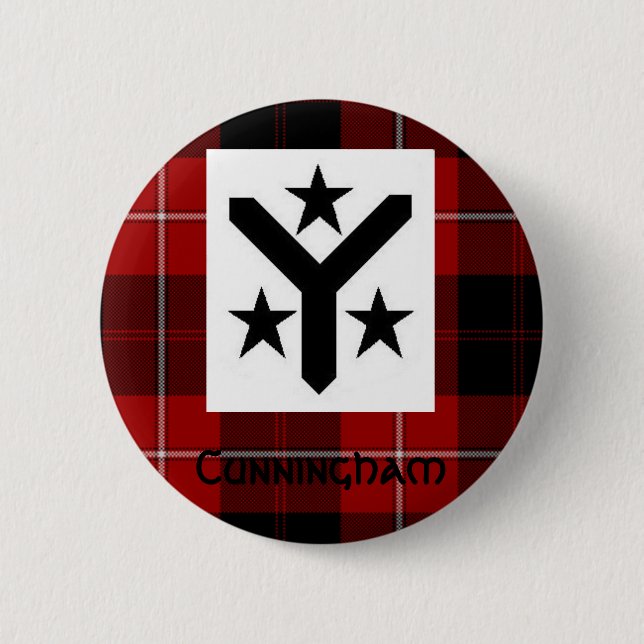 Cunningham Modern Tartan Button (Front)