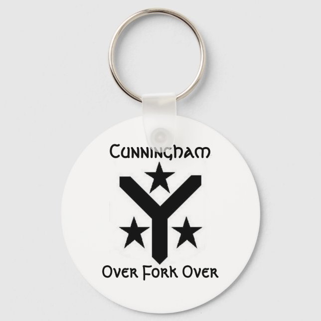 Cunningham Over Fork Over Key Ring (Front)