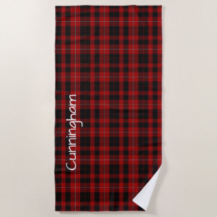 Cunningham Tartan Plaid Beach Towel