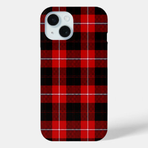 Cunningham Tartan Red Black Plaid iPhone 15 Case