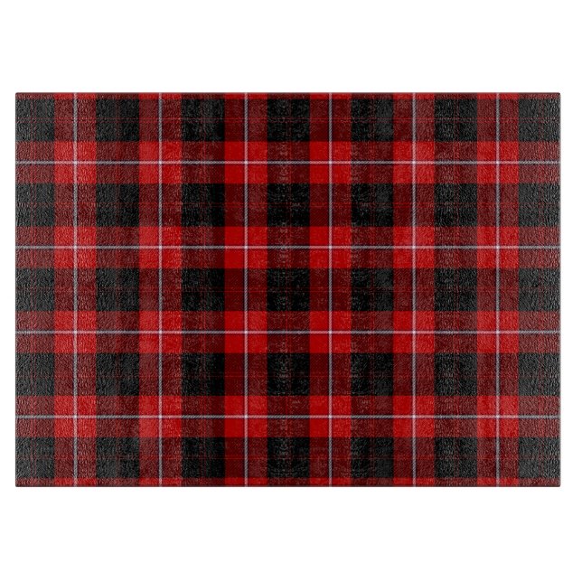 Cunningham Tartan Red Black Plaid Cutting Board (Front)