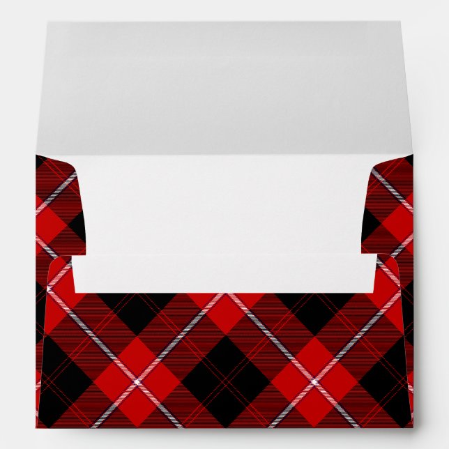 Cunningham Tartan Red Black Plaid Envelopes (Back (Bottom))