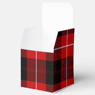 Cunningham Tartan Red Black Plaid Favour Box