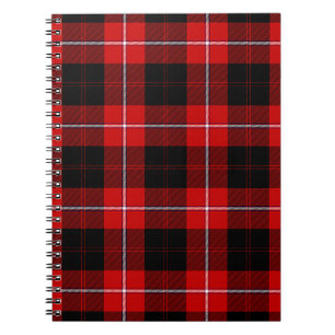 Cunningham Tartan Red Black Plaid Notebook