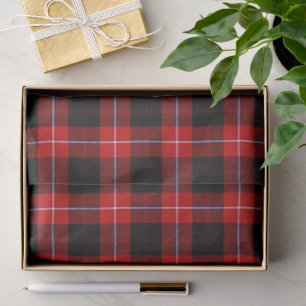 Cunningham Tartan Red Black Plaid Tissue Paper