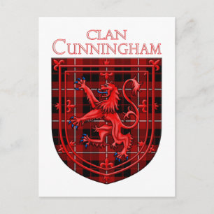 Cunningham Tartan Scottish Plaid Lion Rampant Postcard