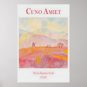 Cuno Amiet Pink Landscape Painting Pastel Poster
