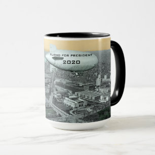CUOMO FOR PRESIDENT COMIC BLIMP OVER WASHINGTON DC MUG