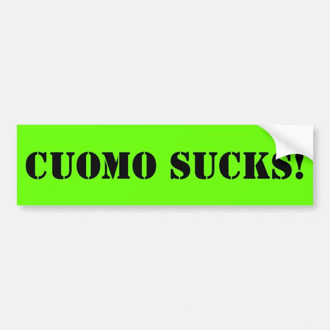 Cuomo Sucks - Grass Roots Green Bumper Sticker (Front)
