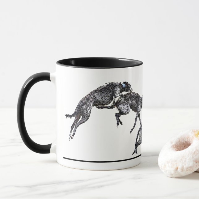 Cup 2 Colors Scottish deerhounds Games (With Donut)