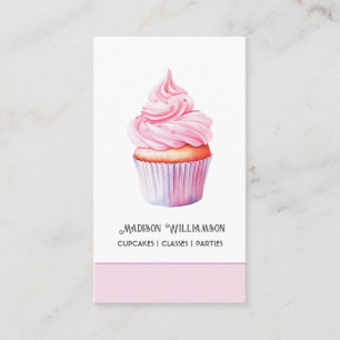 Cup Cake Bakery Baker Chef Catering OR Code Business Card