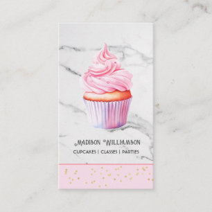 Cup Cake Bakery   Baker Chef Catering OR Code  Business Card