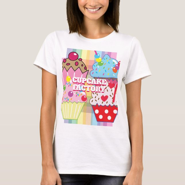 Cup Cake Factory w/ Blue Hawaii on Back T-Shirt (Front)