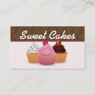 Cup Cakes Bakery Sweet Treats Business Card