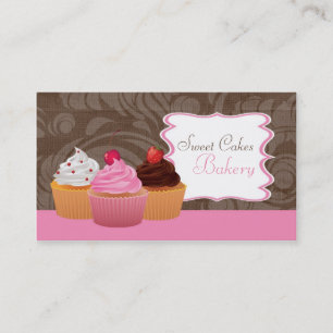 Cup Cakes Bakery Sweet Treats Business Card