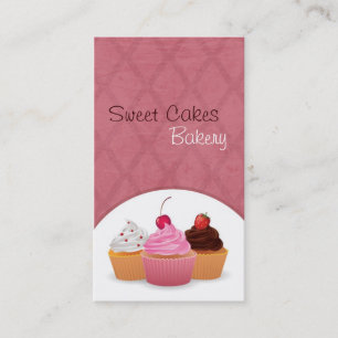 Cup Cakes Bakery Sweet Treats Business Card
