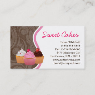 Cup Cakes Bakery Sweet Treats Business Card