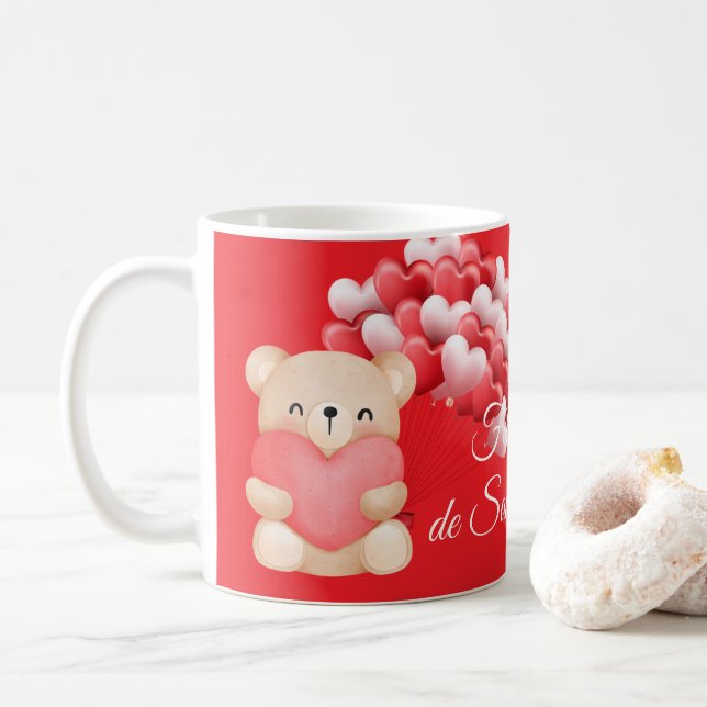 Cup Coffee Mug Valentine's Day (With Donut)