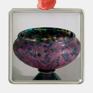 Cup decorated with butterflies and winged metal tree decoration