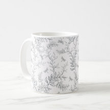 Cup design using a pattern in the style of line ar