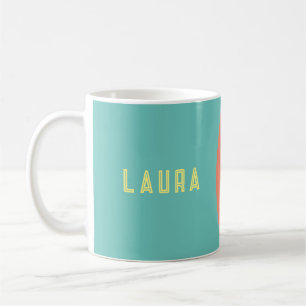 cup fun rainbow blue, red, peach