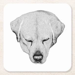 Cup Here, Breathe Once Square Paper Coaster