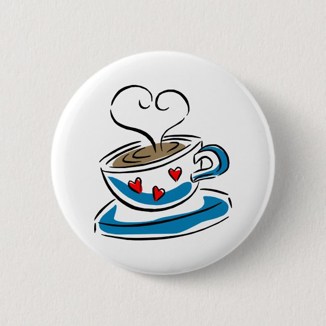 Cup 'o Love 6 Cm Round Badge (Front)