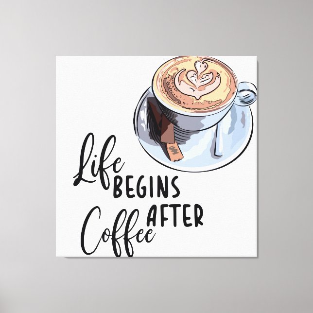 Cup of cappuccino canvas print (Front)
